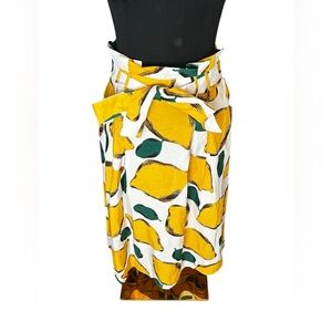 Her Destiny Summer Cool Lemon Print A-Line Skirt-Size M NWT